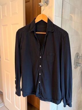 Frank & Eileen Dark Blue Casual Soft Button Down Shirt Large